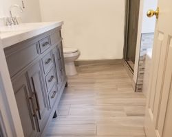 bath remodel with toilet